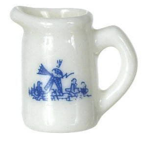 White Porcelain Jug With Blue Design