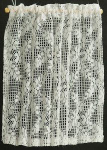 Curtains Flowered Lace Sheer White 6ins