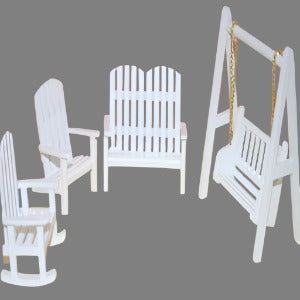 1:24 Scale Outdoor Furniture Set White