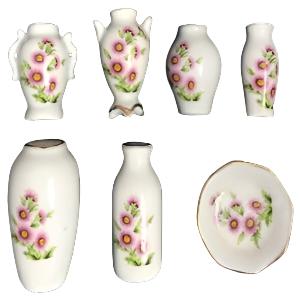 Floral Vase Set Pink