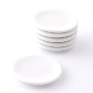 4 White Dinner Plates