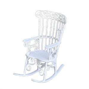 White Wire Rocking Chair