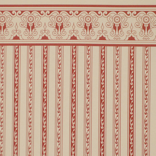 Regency Burgundy Stripe Wallpaper