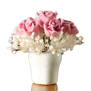 Pretty Pink Roses In A Vase