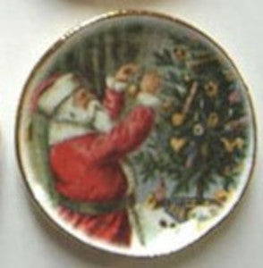 Santa And Christmas Tree Plate