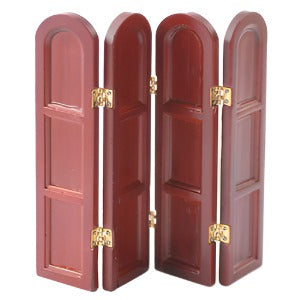 Mahogany Four Panel Screen