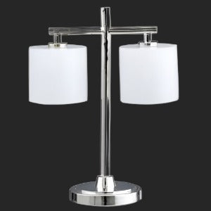 2 Cylinder Shaded Table Lamp