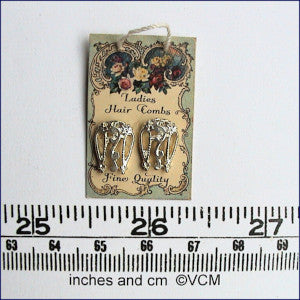 Hanging Hair Comb Display Silver