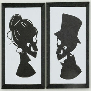 Skeleton Couple Picture Set 2pc