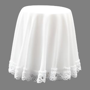 Skirted Table White