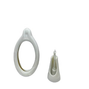 Oval Mirror And Toilet Brush