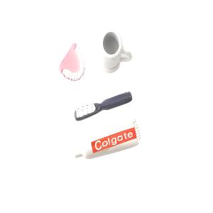 Toothpaste Set And False Teeth