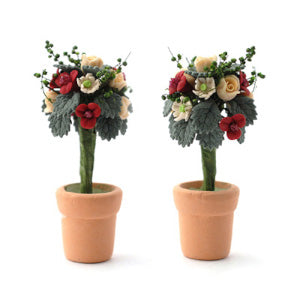 Two Standard Roses In Pots