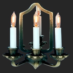 3 Candle Mirror Wall Light