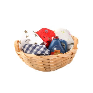 Basket Of Washing And Detergent