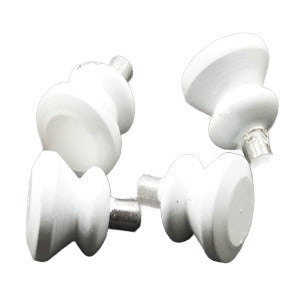 White Knobs 6pcs